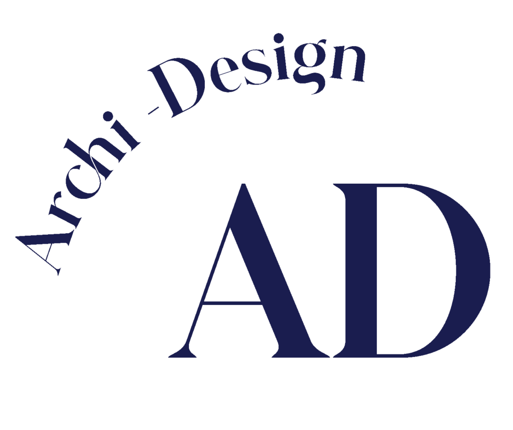 Logo AD bleu de StudioArchiDesign - Agence d'architecture d'intérieur.