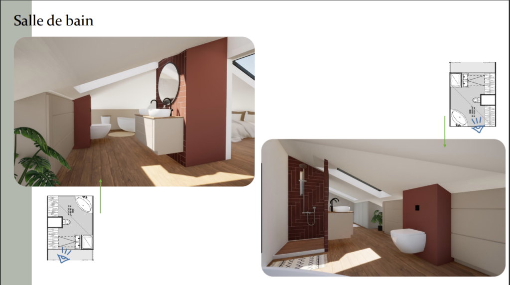 Dossier de Plan d'Aménagement - Vue 3D de Comble par StudioArchiDesign.